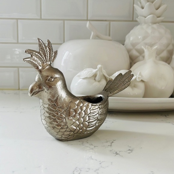 Small pewter rooster decor - Picture 2 of 11
